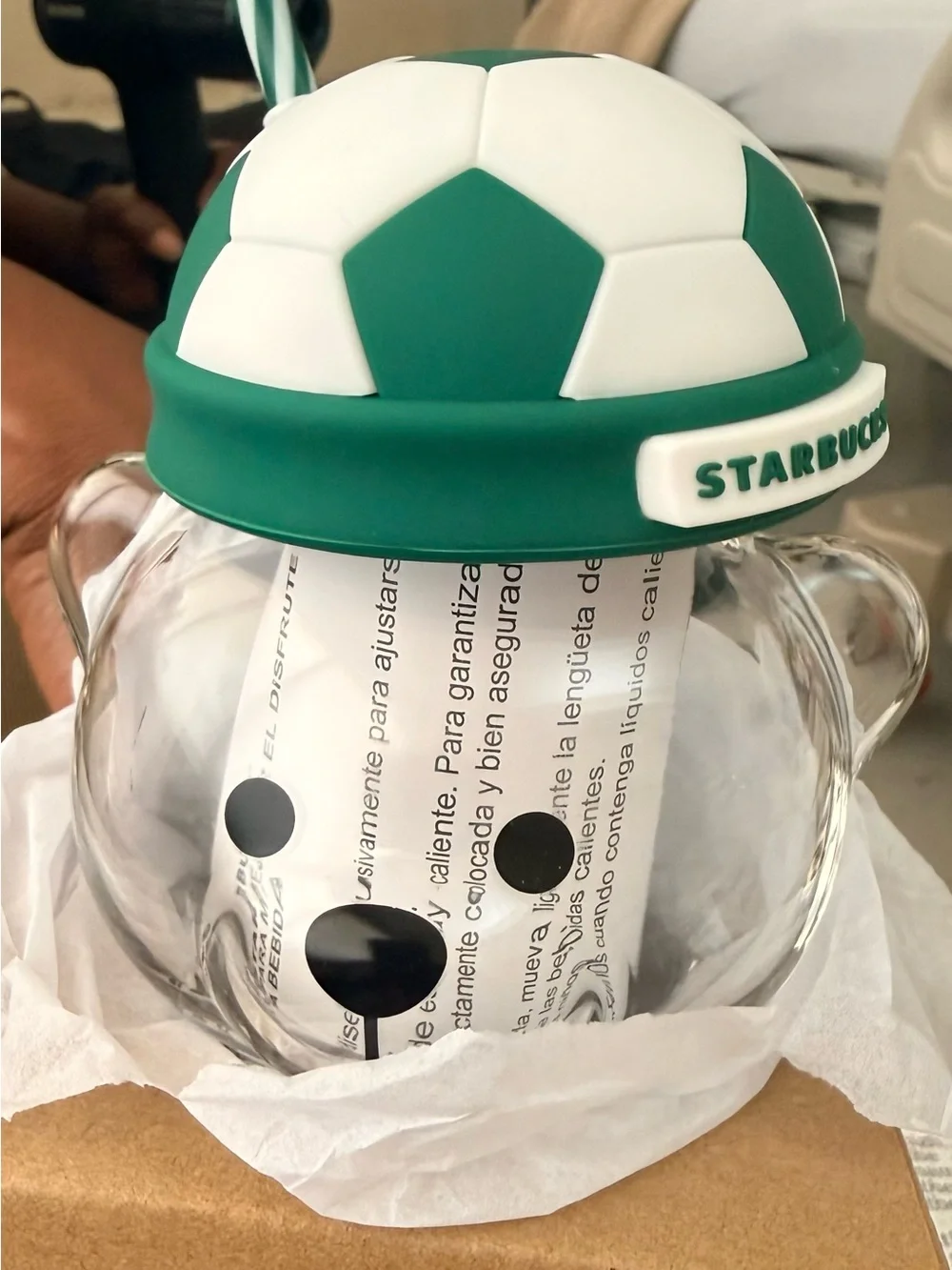 LIMITED EDITION Starbucks FIFA World Cup Bearista Bear Cup With Soccer Lid 20oz